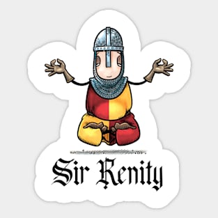 Sir Renity - The meditating knight Sticker